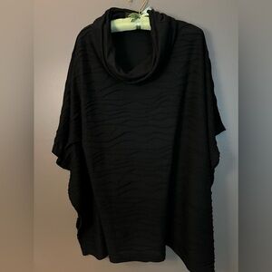 Black poncho like top